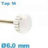 Couronne Remontoir Montre tube long TAP 14 - argenté / 6,0mm