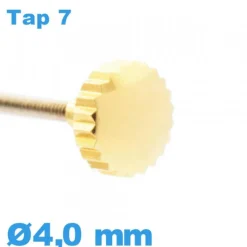 Couronne Remontoir Montre tube long / 4,0 mm - Doré TAP 7