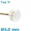 Couronne Remontoir Montre tube long / 4,0mm - argenté TAP 11