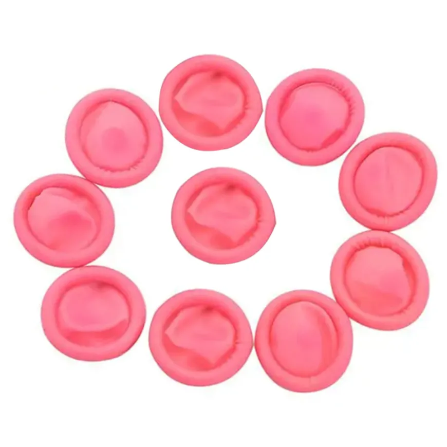 Doigtier Roulé Pack de 10 Latex Rose Taille S