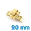 Double déployante 20 mm dorée attache bracelet cuir plastique silicone
