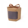 emballage avec vitre marron carton pour l'anniversaire d'un enfant