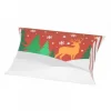 Emballage Cadeau Berlingot Rouge Fêtes de Noël avec imprimés en carton