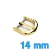 Fermoir ardillon 14 mm or acier