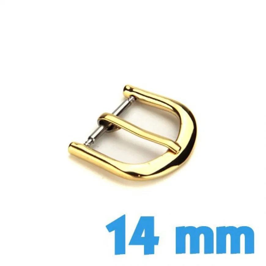 Fermoir ardillon 14 mm or acier