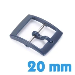 Fermoir bleu plastique ardillon 20 mm