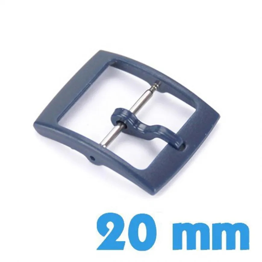 Fermoir bleu plastique ardillon 20 mm