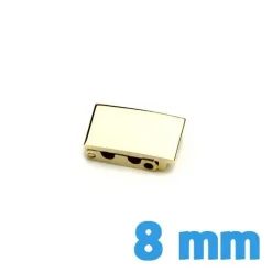Fermoir clip 8 mm doré pour bracelet montre