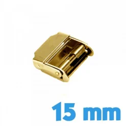 Fermoir à Coulisse pour Montre 15 mm doré
