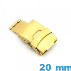 Fermoir Doré 20 mm Acier déployant bouton
