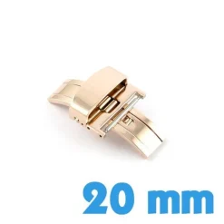Fermoir double déployant 20 mm couleur cuivre pas cher