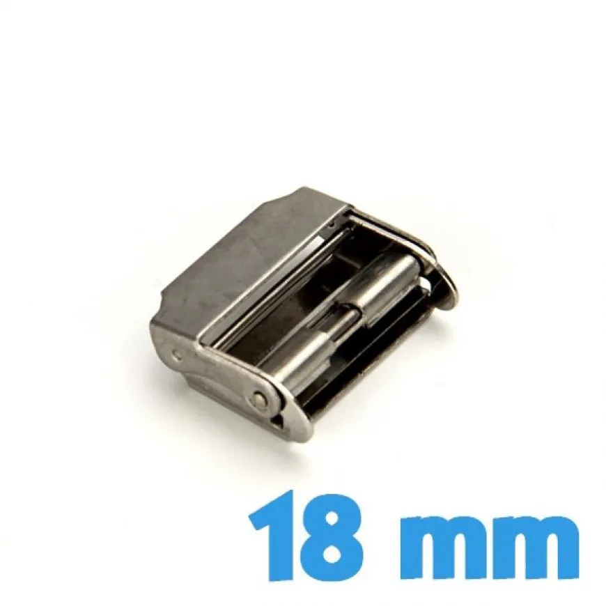 Fermoir montre maille milanaise 18 mm