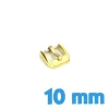 Fermoir or 10 mm acier métal brossé ardillon