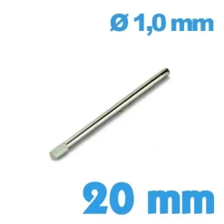 Goupille à embout moleté diamètre 1,0 20mm  montre