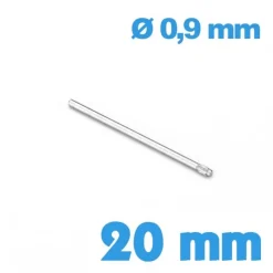 Goupille embout moletée bracelet  diamètre 0,9 20 mm