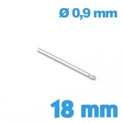 Goupille embout moletée diamètre 0,9 18 mm pour bracelet