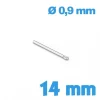 Goupille embout moletée pour bracelet  diamètre 0,9 14 mm