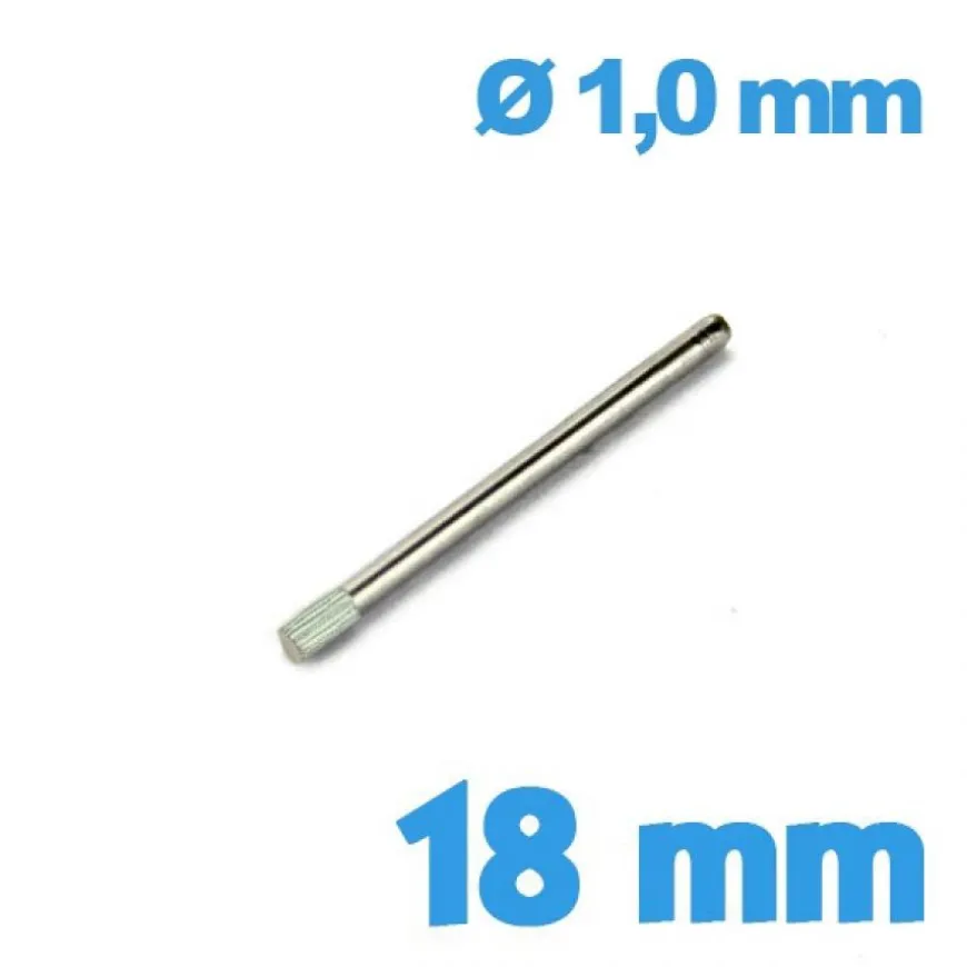Goupille à moletage pour bracelet de montre diamètre 1,0 18mm