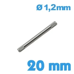 Goupille Moletée Double 20 mm - diam. 1,20