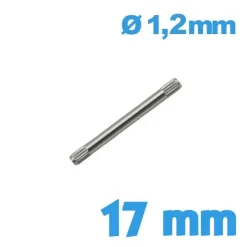 Goupille Moletée Double 16 mm - diamètre 1,20
