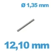 Goupille Moletée Double Style Rolex 12,10 mm diam 1,35