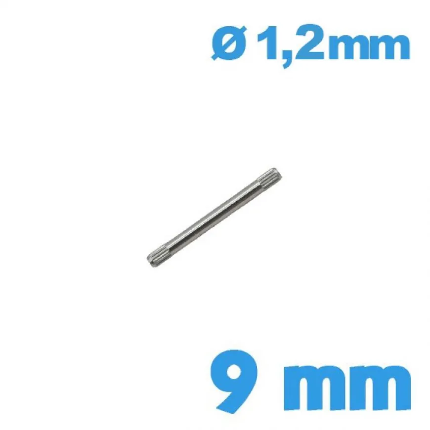 Goupille Moletée Double style Rolex 9 mm - diam 1,20