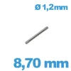 Goupille Moletée Style Rolex 8,70 mm - diam. 1,20 (1,25)
