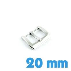 Grosse boucle ardillon pour montre pas chère 20 mm argentée