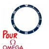 Insert Lunette Montre OMEGA Seamaster Bleu 38,00 mm