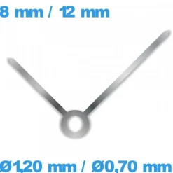 Jeu d'Aiguilles pour Mouvement de Montre Argenté 1,20 mm - 0,70 mm
