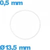 Joint transparent 13,5 X 0,5 mm montre torique silicone pas cher