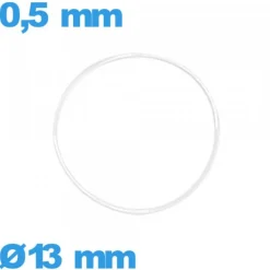 Joint transparent 13 X 0,5 mm O-ring d'horlogerie silicone