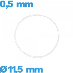Joint transparent 11,5 X 0,5 mm O-ring pour montre silicone
