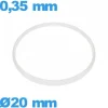 Joint verre horlogerie    Cylindrique 20 X 0,35 mm