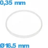Joint verre horlogerie 16,5 X 0,35 mm blanc   i-Ring