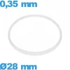 Joint verre horlogerie 28 X 0,35 mm  Hytrel