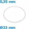 Joint verre montre de marque ISO Swiss  blanc 33 X 0,35 mm