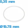 Joint   verre montre ISO Swiss 19,78 X 0,35 mm