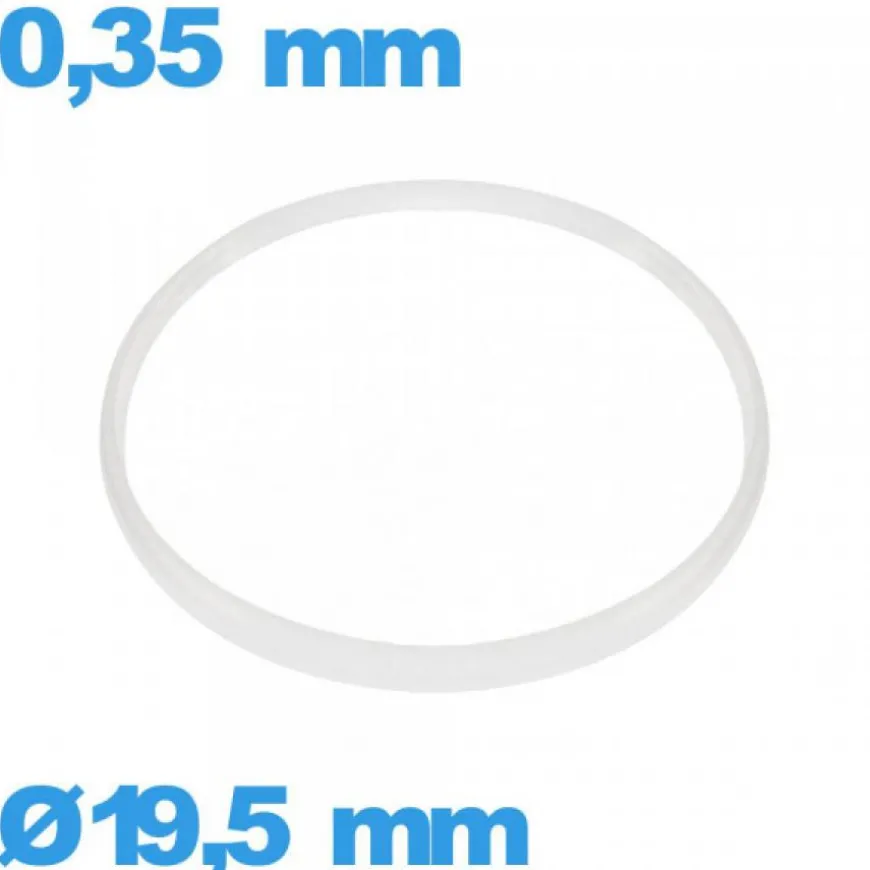 Joint 19,5 X 0,35 mm Cylindrique verre pour montre Hytrel