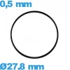 Joint  27,8 X 0,5 mm de montre NBR plat