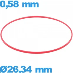 Joint  26,34 X 0,58 mm d'horlogerie  cylindrique plastique