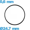 Joint  24,7 X 0,6 mm montre caoutchouc plat
