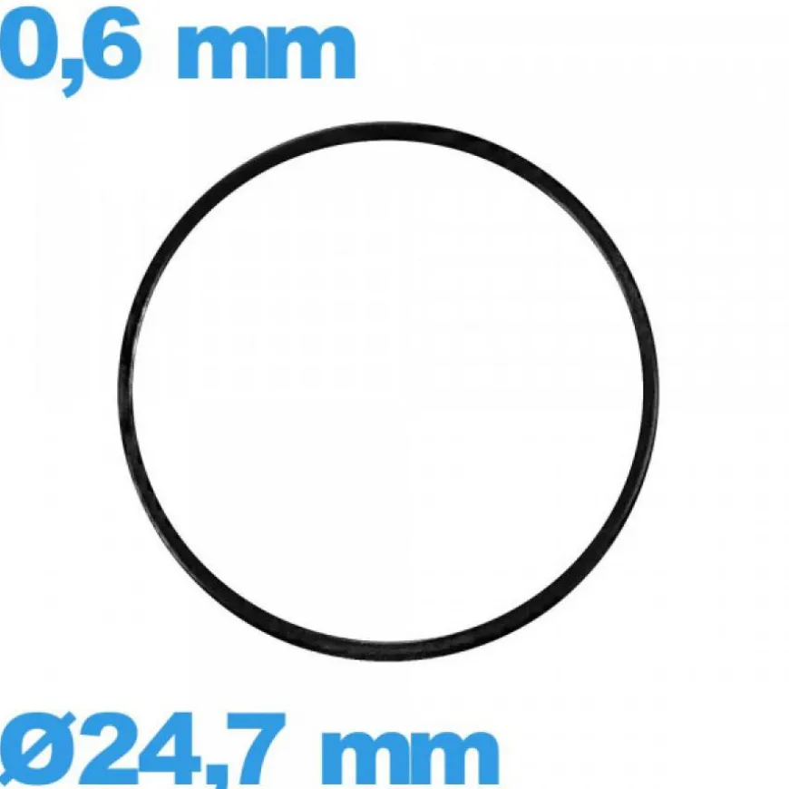 Joint 24,7 X 0,6 mm montre caoutchouc plat