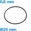 Joint  25 X 0,8 mm montre NBR O-ring