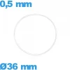 Joint  36 X 0,5 mm torique de montre silicone