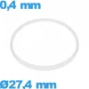 Joint  27,4 X 0,4 mm verre d'horlogerie