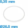 Joint  26,5 X 0,35 mm verre d'horlogerie