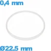 Joint   22,5 X 0,4 mm  verre d'horlogerie Hytrel