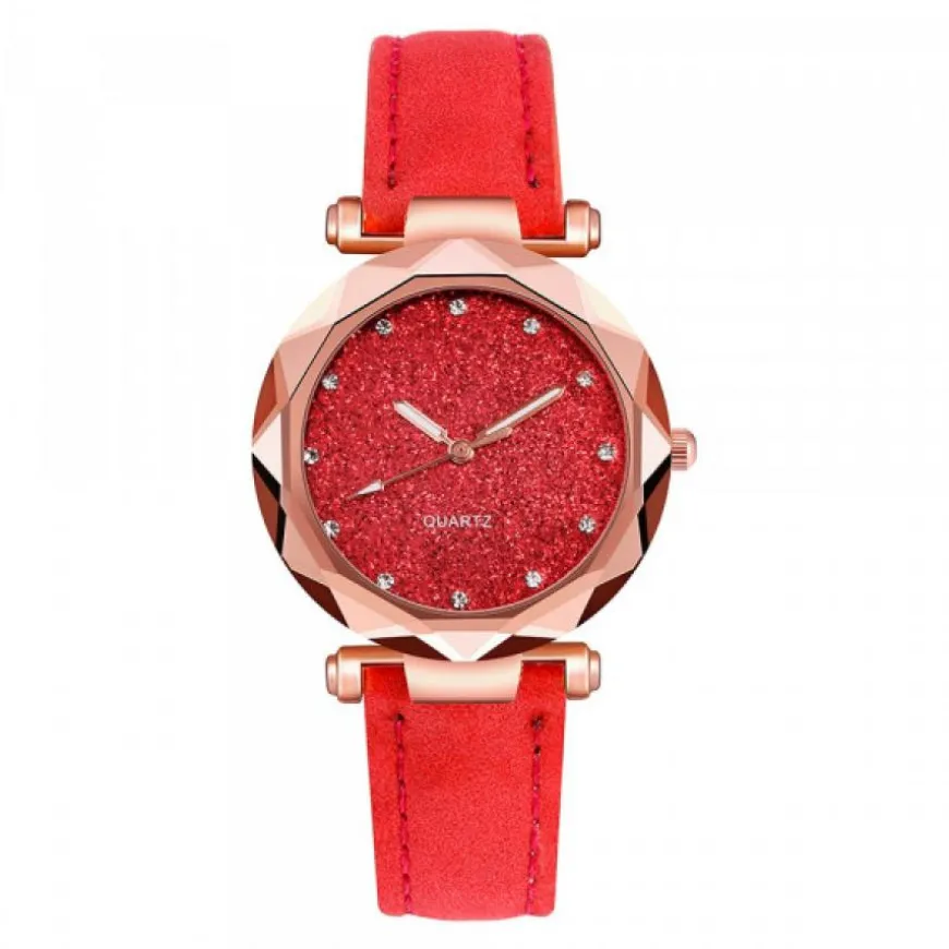 Jolie Montre Femme pas chere Rouge Strass