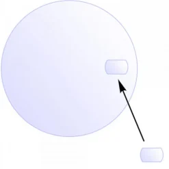 Lentille pour Verre de Montre - Rectangle - 4,5 x 5,8 mm